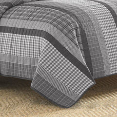 Gulf Shores King Quilt Set,Grey Heather,large