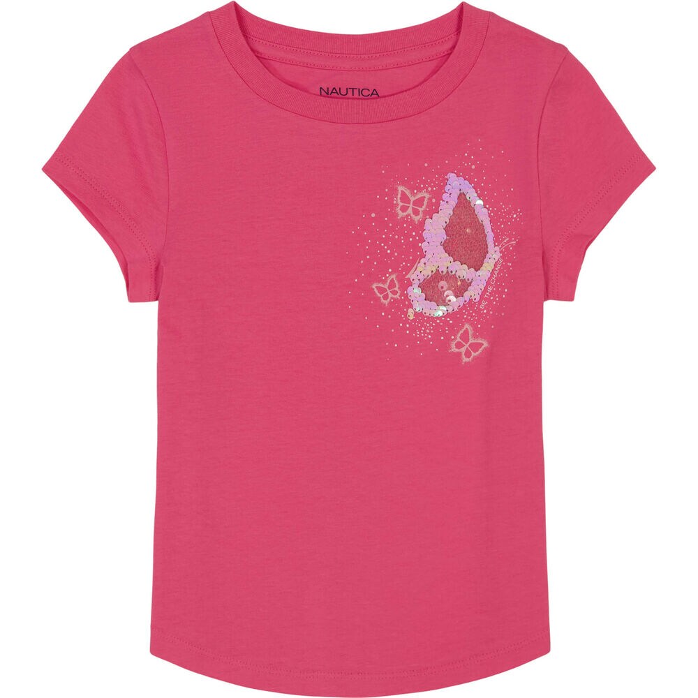 LITTLE GIRLS' BE THE CHANGE T-SHIRT (4-6x),Rogue Red,large
