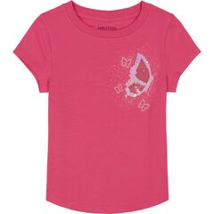 LITTLE GIRLS' BE THE CHANGE T-SHIRT (4-6x),Rogue Red,large