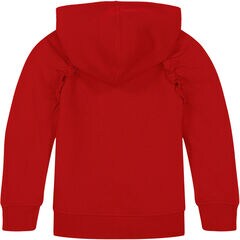 Girls' Ruffle Trim Fleece Hoodie (7-16),Macintosh,large