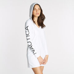 Logo Cover-Up Hoodie,Antique White Wash,large