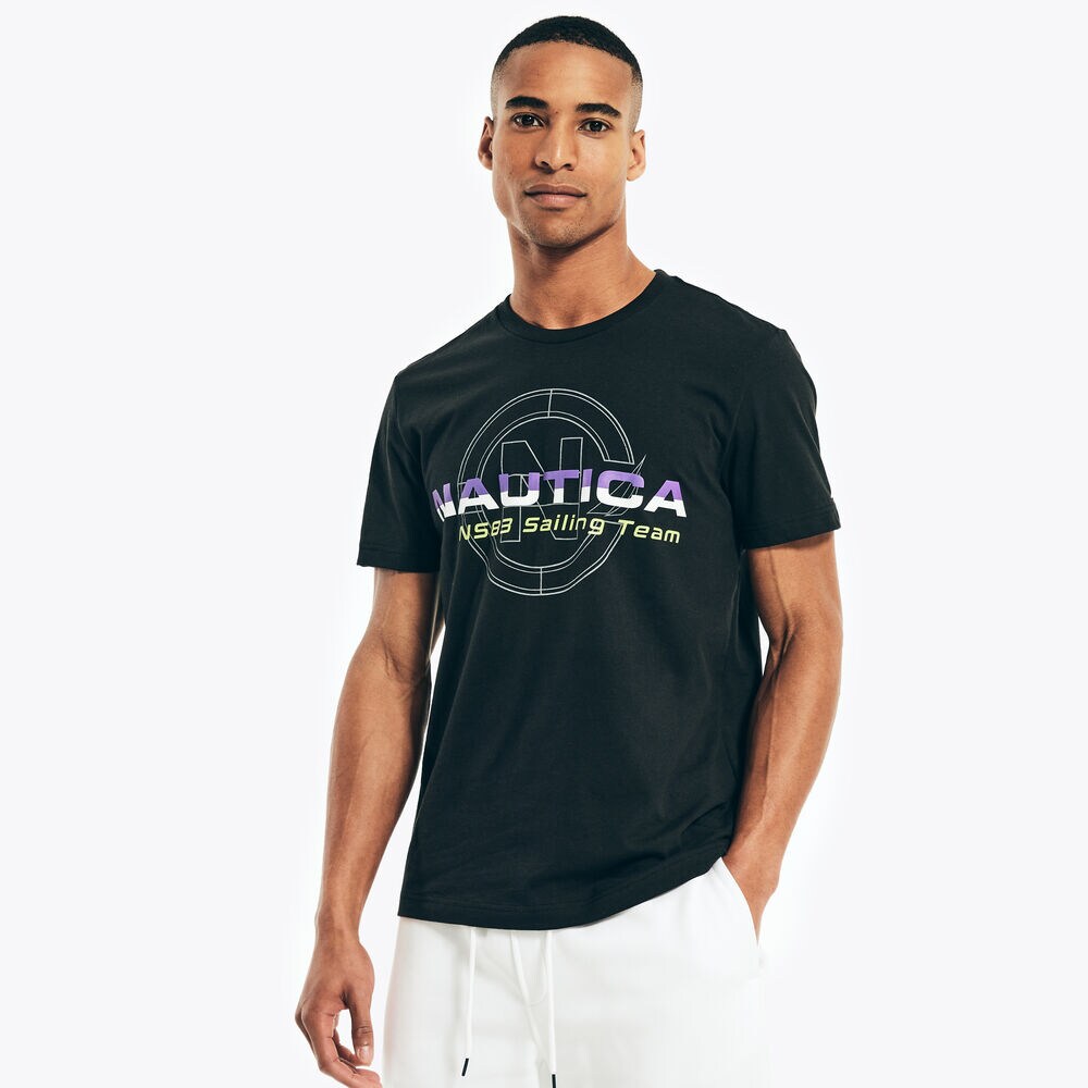 COMPETITION SUSTAINABLY CRAFTED SAILING TEAM GRAPHIC T-SHIRT,True Black,large
