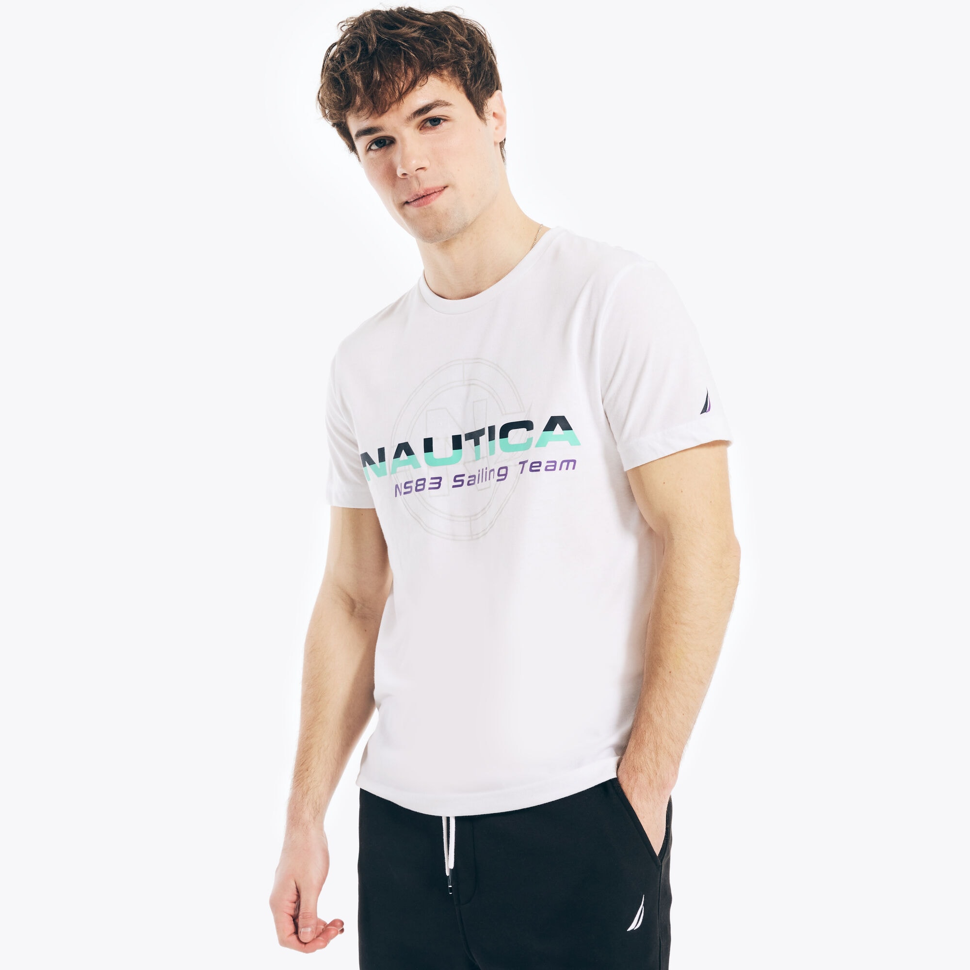 COMPETITION SUSTAINABLY CRAFTED SAILING TEAM GRAPHIC T-SHIRT,Bright White,large