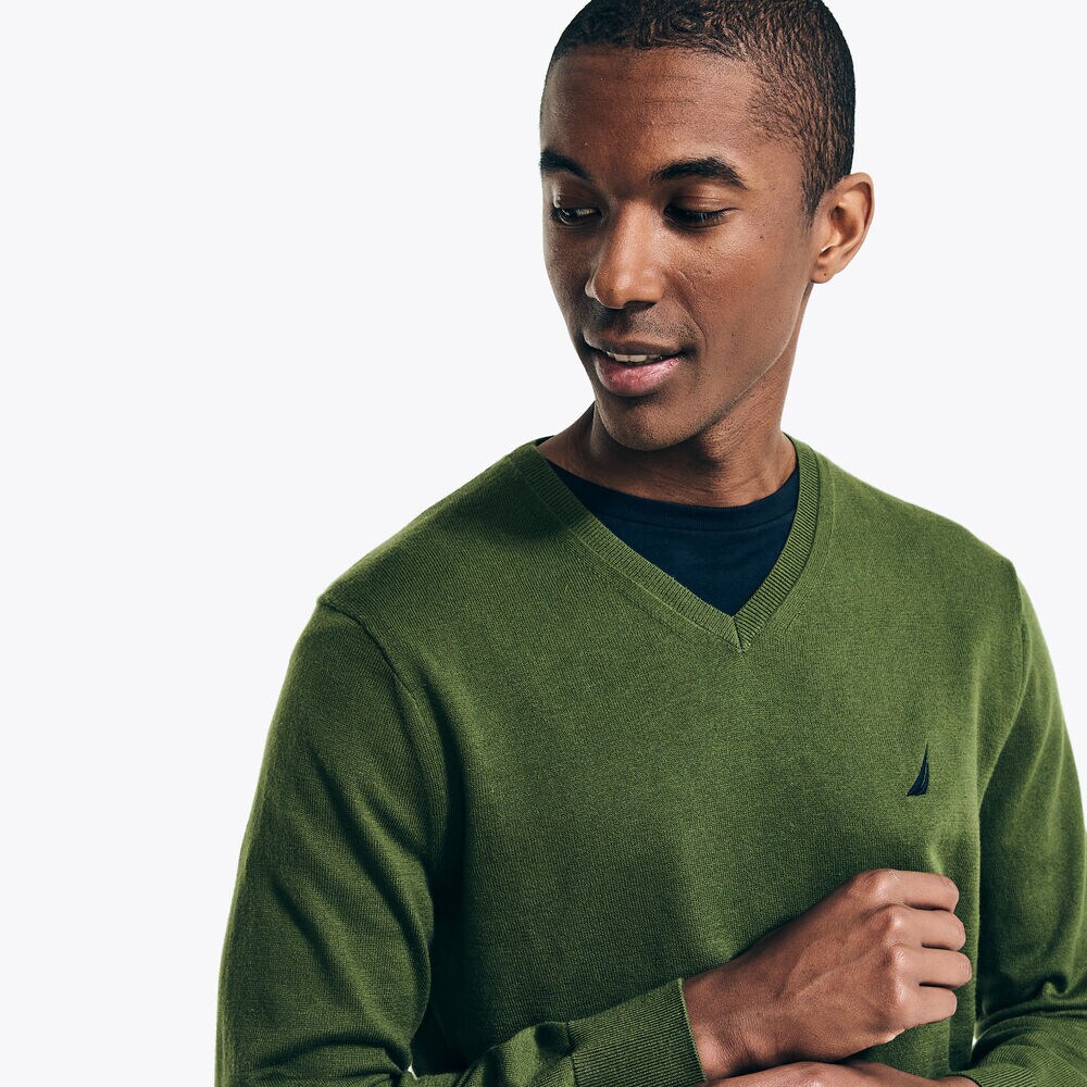 Navtech V-Neck Sweater,Vibe Green,large