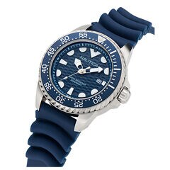 NCT Sea Dive Silicone Strap 3-Hand Watch,Ice Blue,large