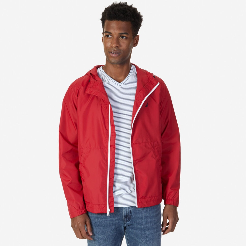 Water Resistant Bomber Jacket,Nautica Red,large
