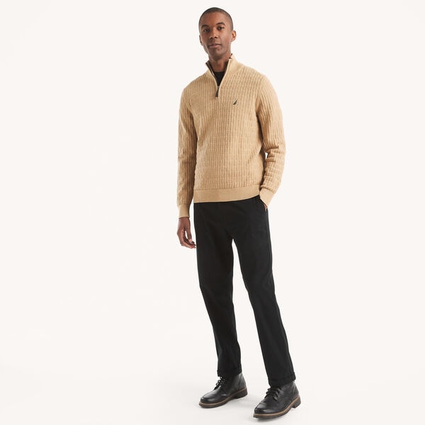Textured Quarter-Zip Sweater