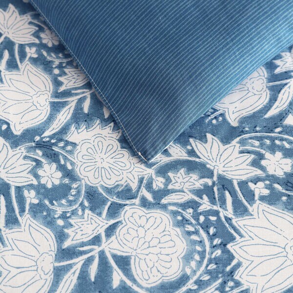 Bayport Floral Blue King Comforter Set