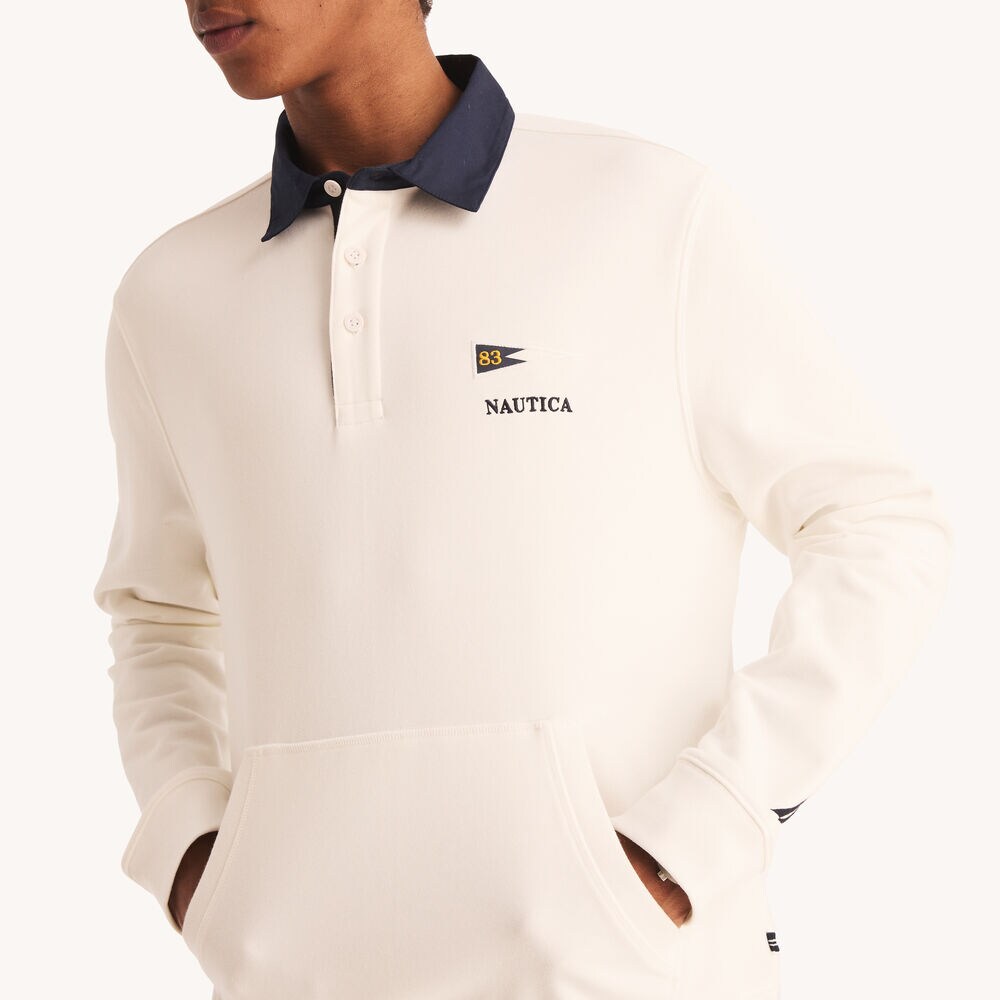 Polo Sweatshirt,Sail White,large