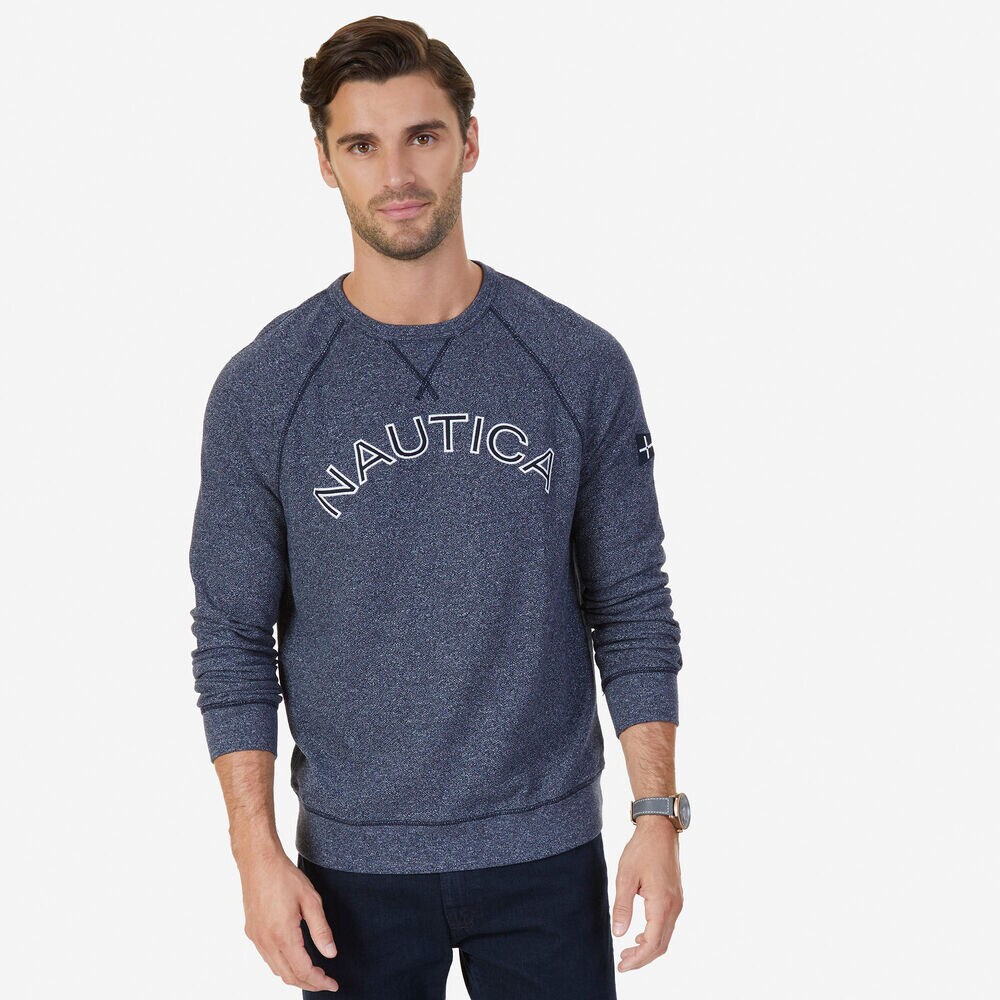 Big & Tall Signature Logo Sweatshirt,Navy,large