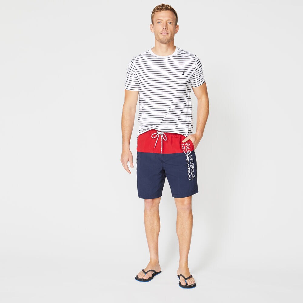 8" COMPETITION COLORBLOCK QUICK-DRY SWIM,Nautica Red,large