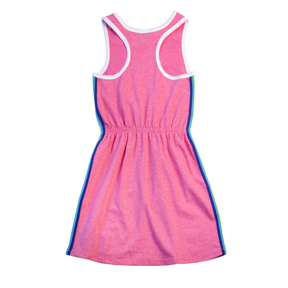 LITTLE GIRLS' SIDE STRIPE TERRY DRESS (4-7),Lt Pink,large