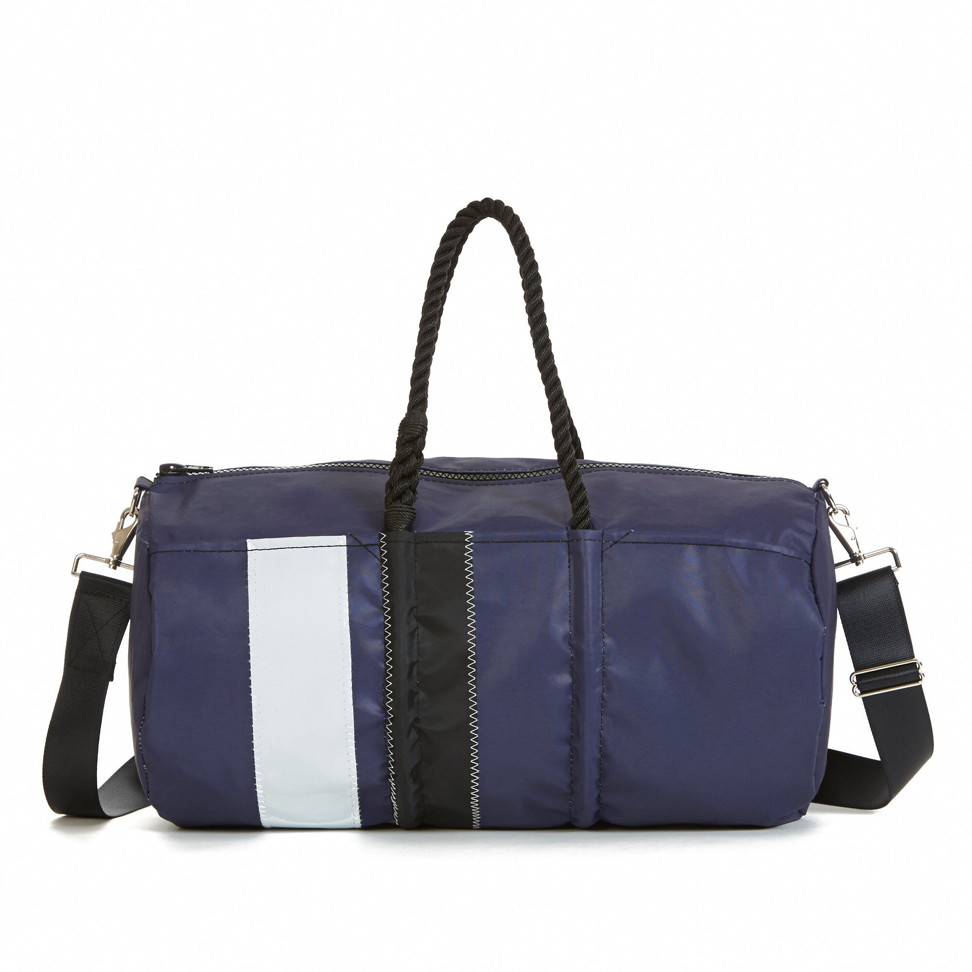 Sea Bags Striped Duffel,Navy,large