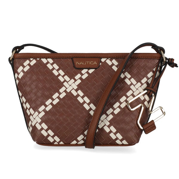 Windowpane Woven Crossbody Bag