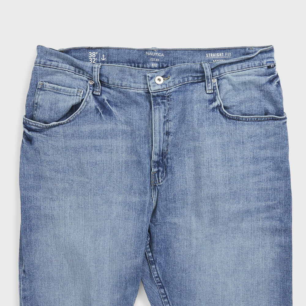BIG & TALL STRAIGHT FIT STRETCH DENIM,Light Tide Water Wash,large