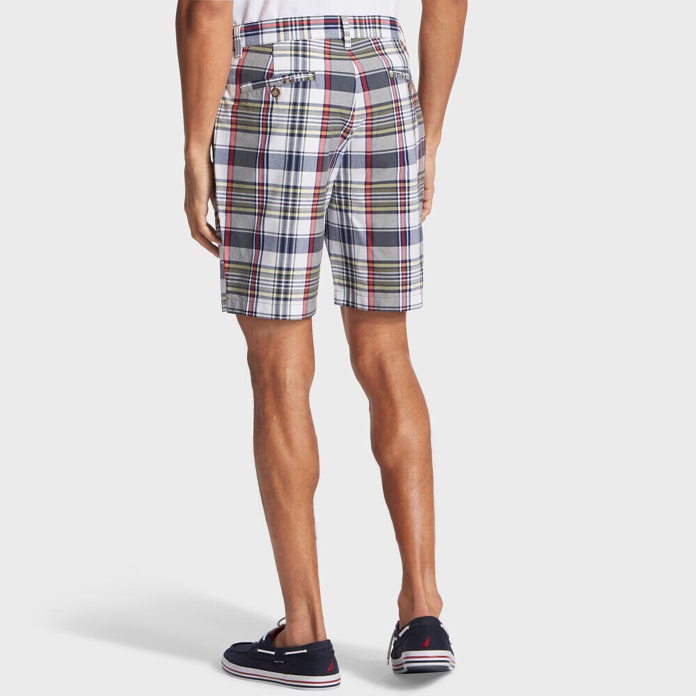 8.5" Plaid Deck Short,Hillside Olive,large
