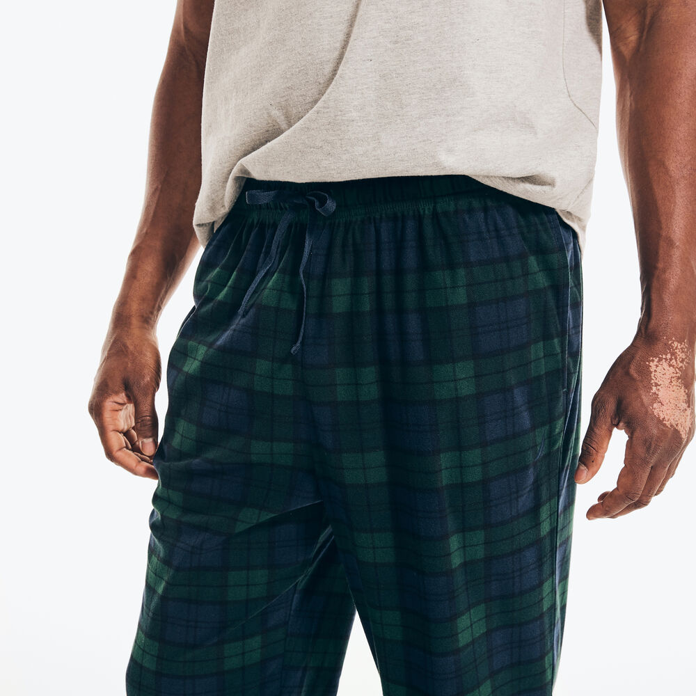 PLAID FLEECE SLEEP PANT,Kelp Seas,large