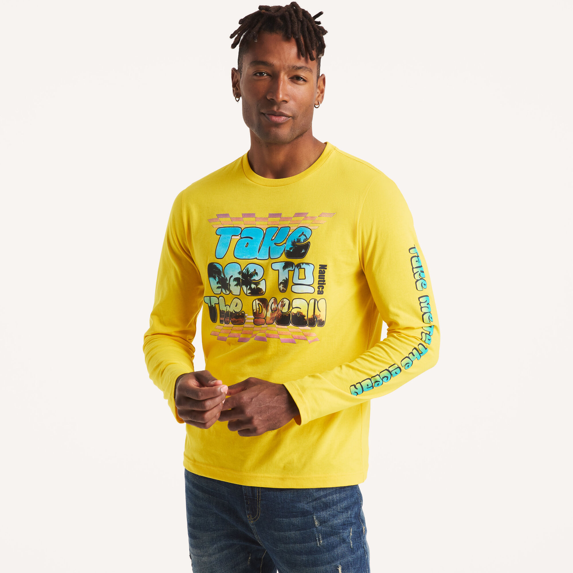 Graphic Long-Sleeve T-Shirt,Empire Gold,large