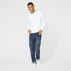 BRAND ICON T-SHIRT HOODIE,Bright White,large