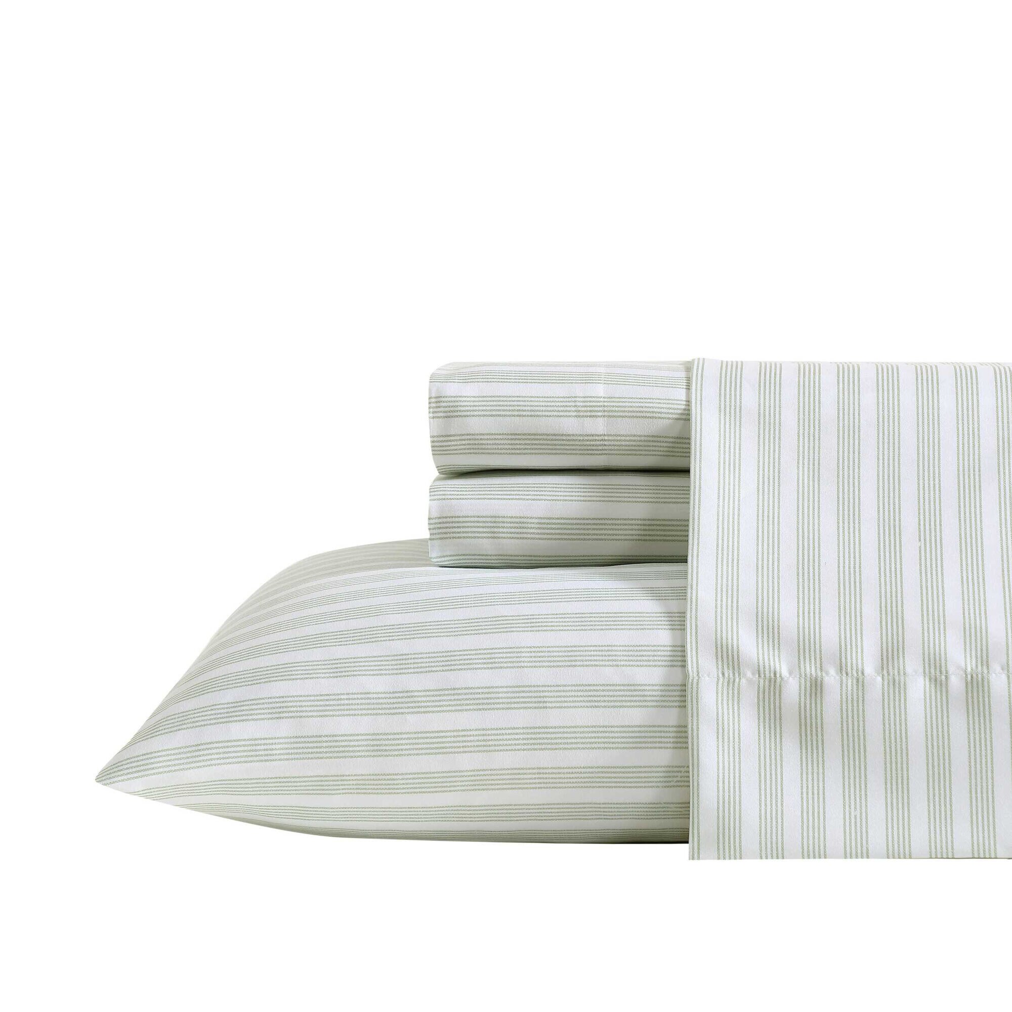 Beasley Stripe Green Twin Xl Sheet Set (00199165076880 Home) photo
