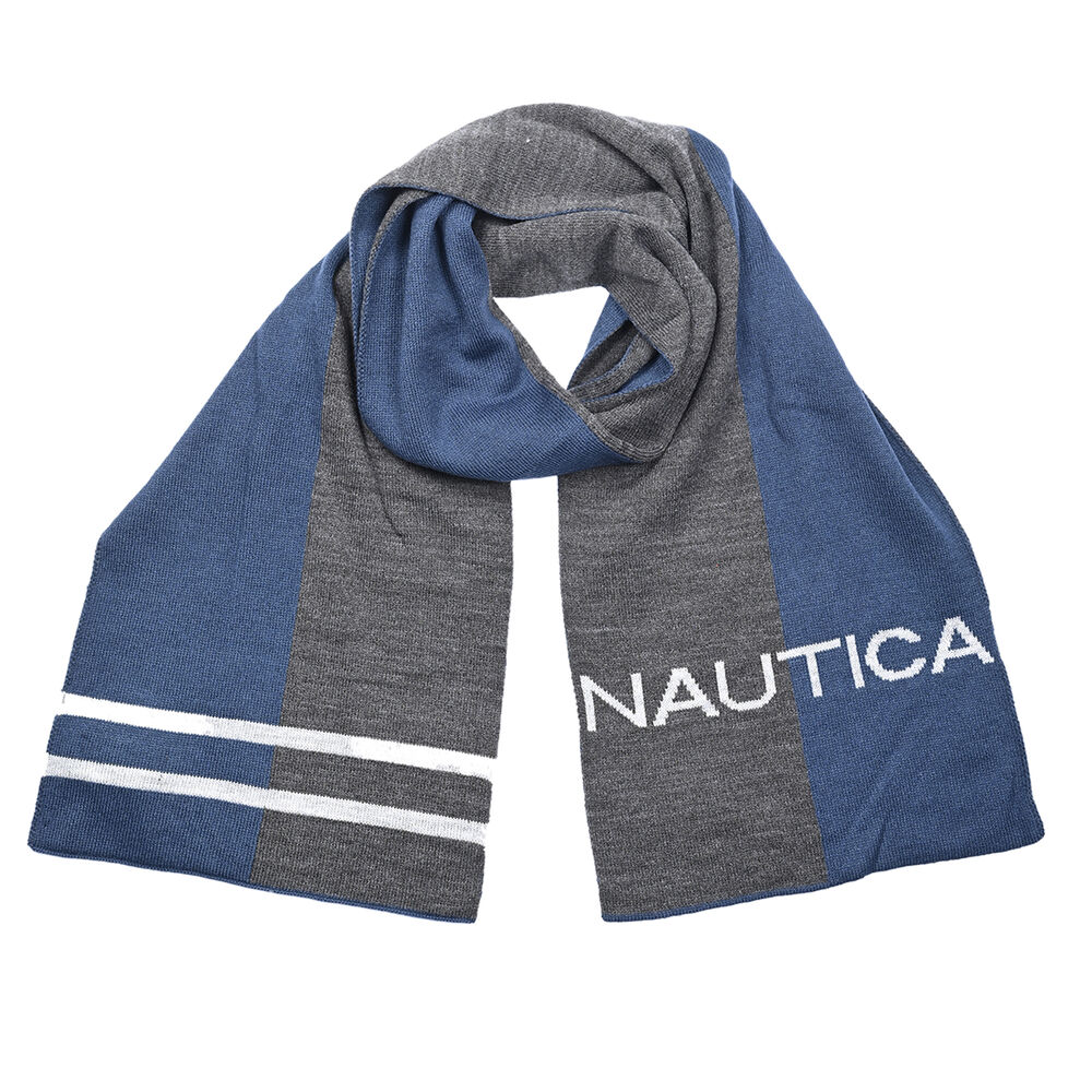 SPLIT LOGO SCARF,Crystal Clear,large