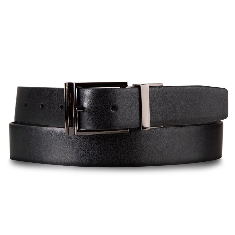 Reversible Logo Belt,Black,large