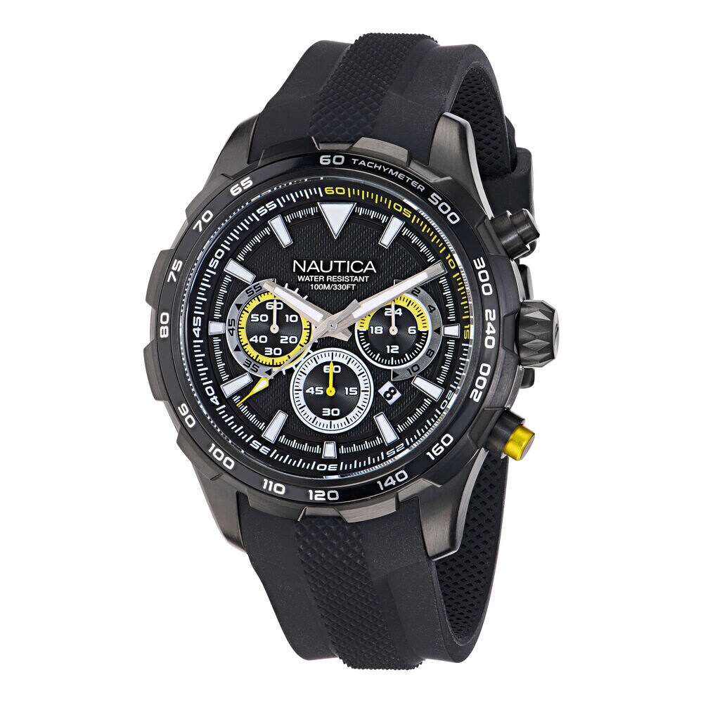 NST Silicone Chronograph Watch,Multi,large