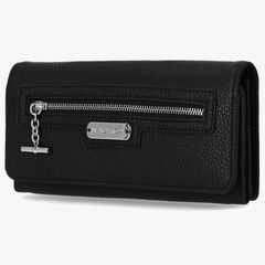 PEBBLED LOGO MONEY MANAGER WALLET WITH BOX,True Black,large