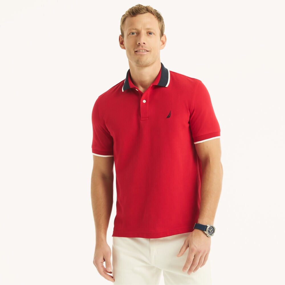 Classic Fit Polo,Tango Red,large