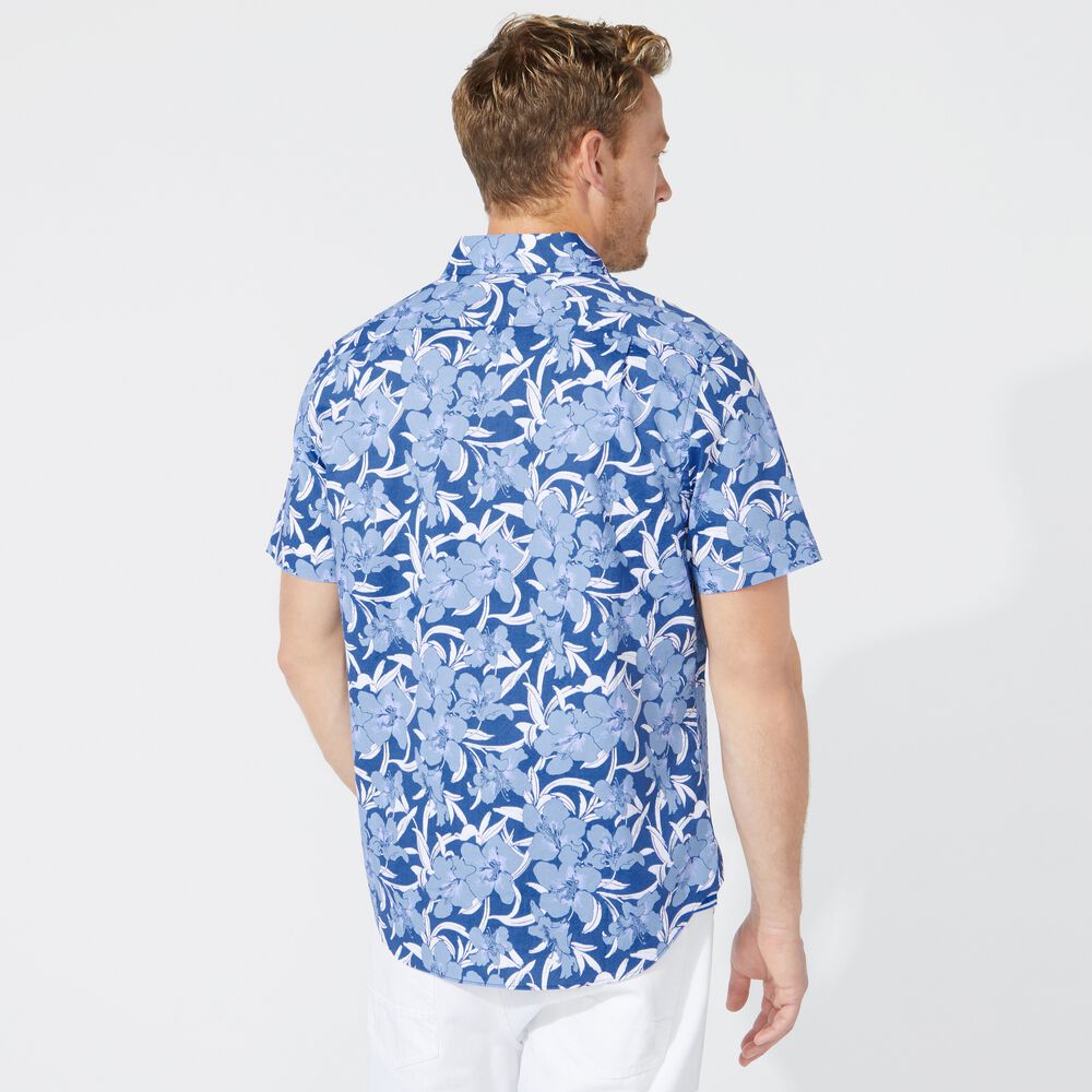 BIG & TALL NAVTECH FLORAL PRINT SHIRT,Limoges,large