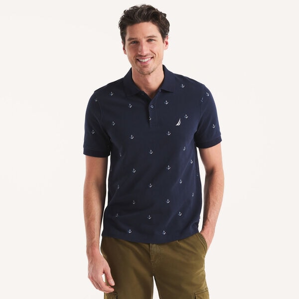 Classic Fit Printed Deck Polo