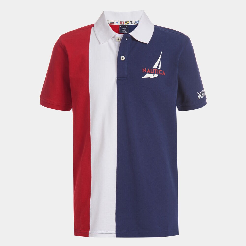 TODDLER BOYS' CONNOR COLORBLOCK HERITAGE POLO (2T-4T),Melonberry,large