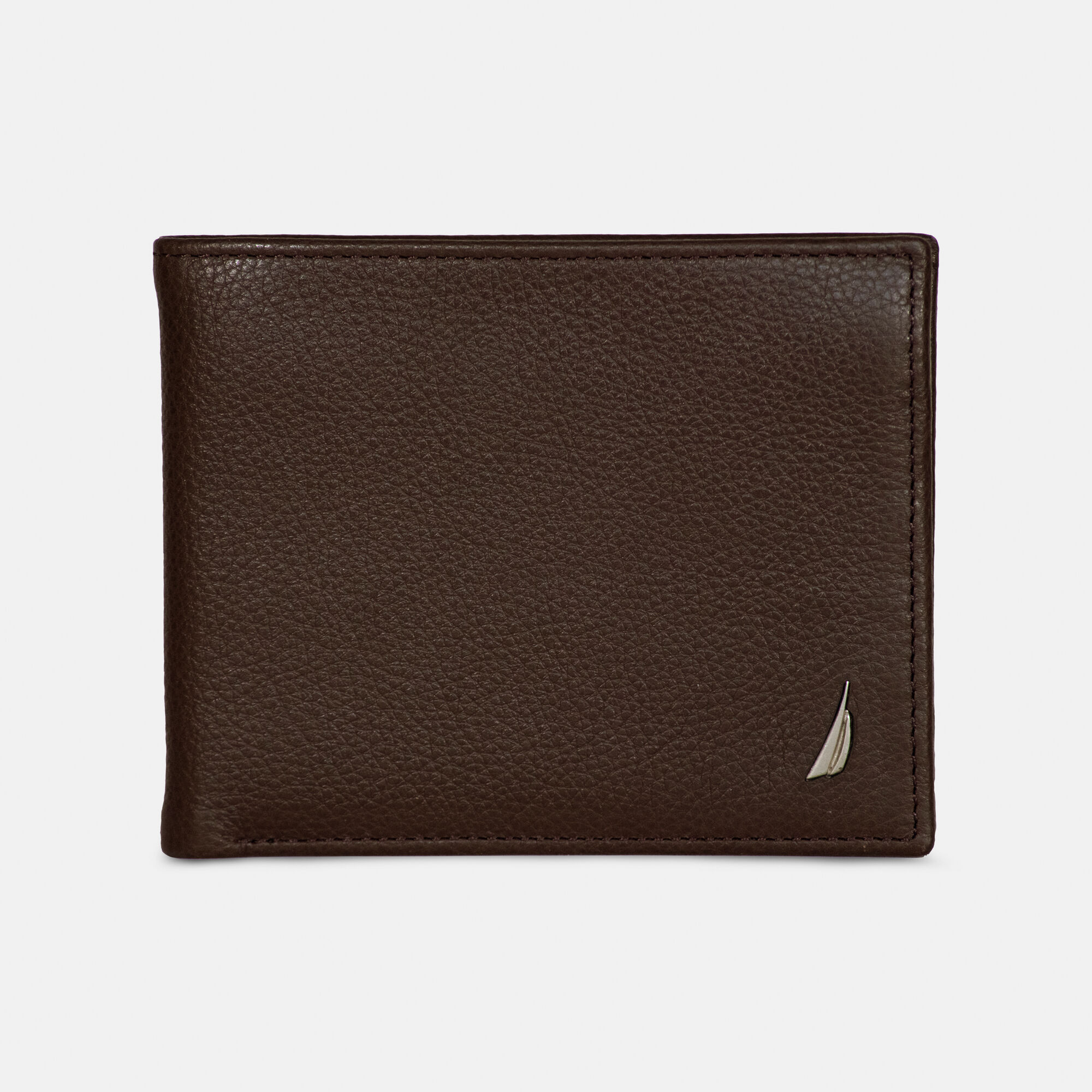 LEATHER BILLFOLD WALLET,Brown Stone,large