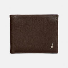 LEATHER BILLFOLD WALLET,Brown Stone,large