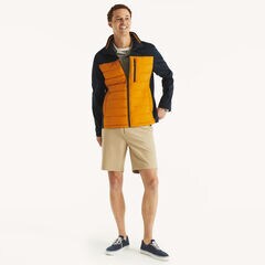 Mixed Media Jacket,Old Gold,large