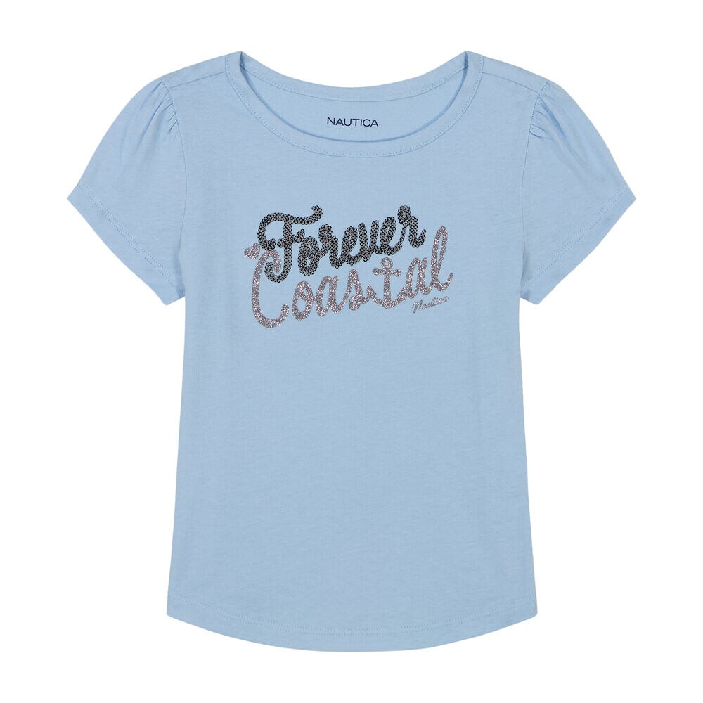 Little Girls' Forever Coastal T-Shirt (4-6X),Alaskan Blue,large