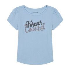 Little Girls' Forever Coastal T-Shirt (4-6X),Alaskan Blue,large
