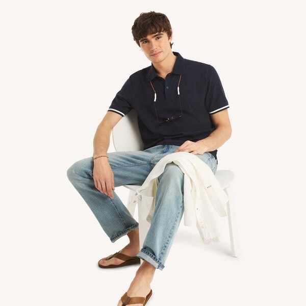 Classic Fit Seersucker Polo