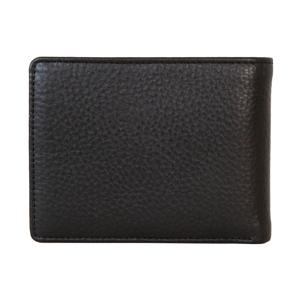 EXTRA CAPACITY LEATHER WALLET,Black,large