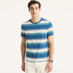 Striped T-Shirt,Windsurf Blue,large