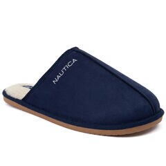 Faux-Fur-Lined Slipper,Ice Blue,large