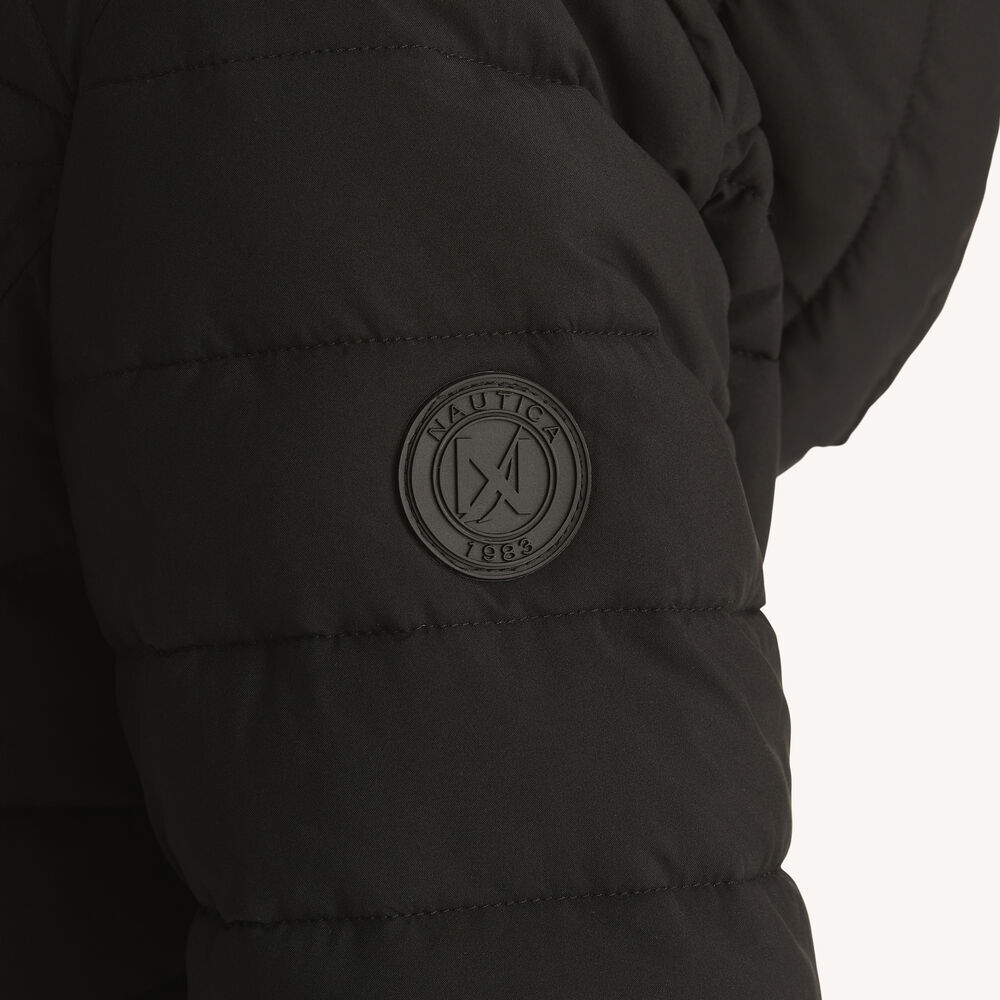 Packable Puffer Jacket,Black,large