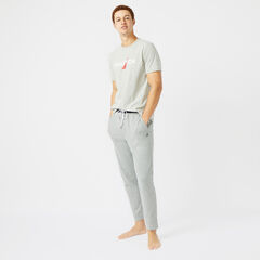CLASSIC FIT GRAPHIC HERITAGE SLEEP JOGGERS,Grey Heather,large