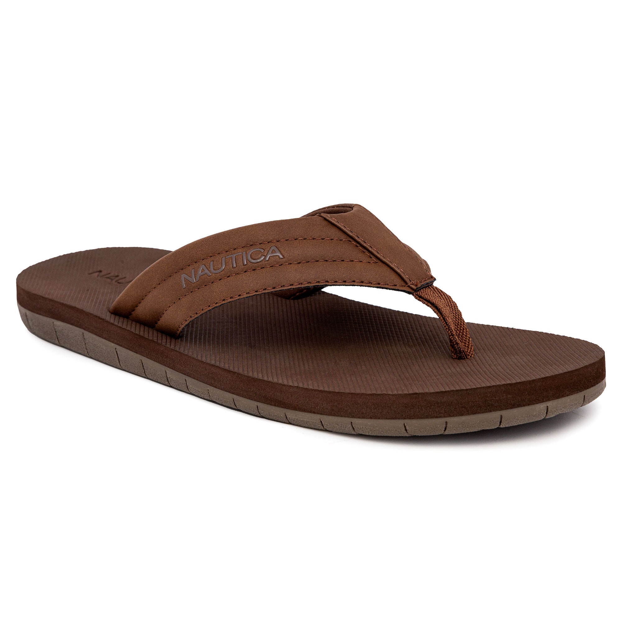 Logo Flip-Flop,Brown Stone,large