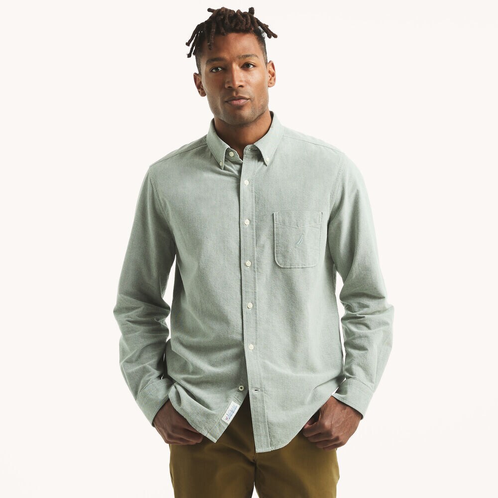 Oxford Shirt,Deep Fern Heather,large