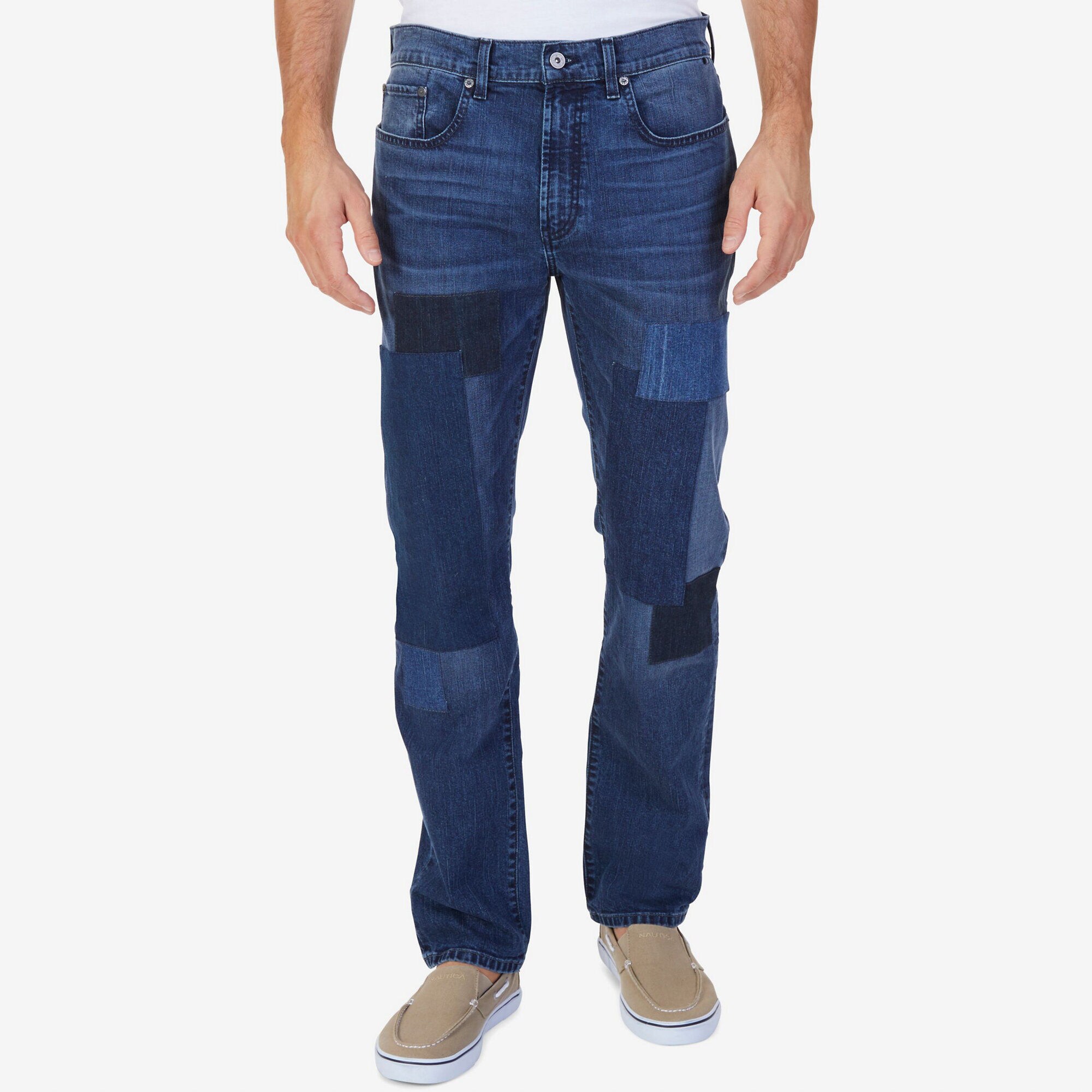 Indigo Straight Leg Stretch 5-Pocket Jeans,Crystal Bay Blue,large