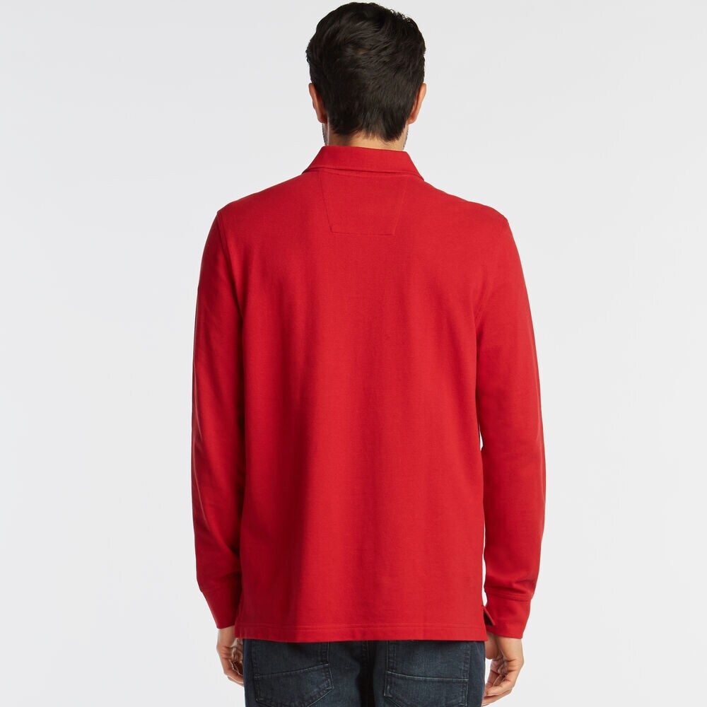 CLASSIC FIT LONG SLEEVE POLO,Nautica Red,large