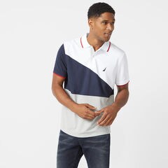 CLASSIC FIT NAVTECH COLORBLOCK POLO,Bright White,large