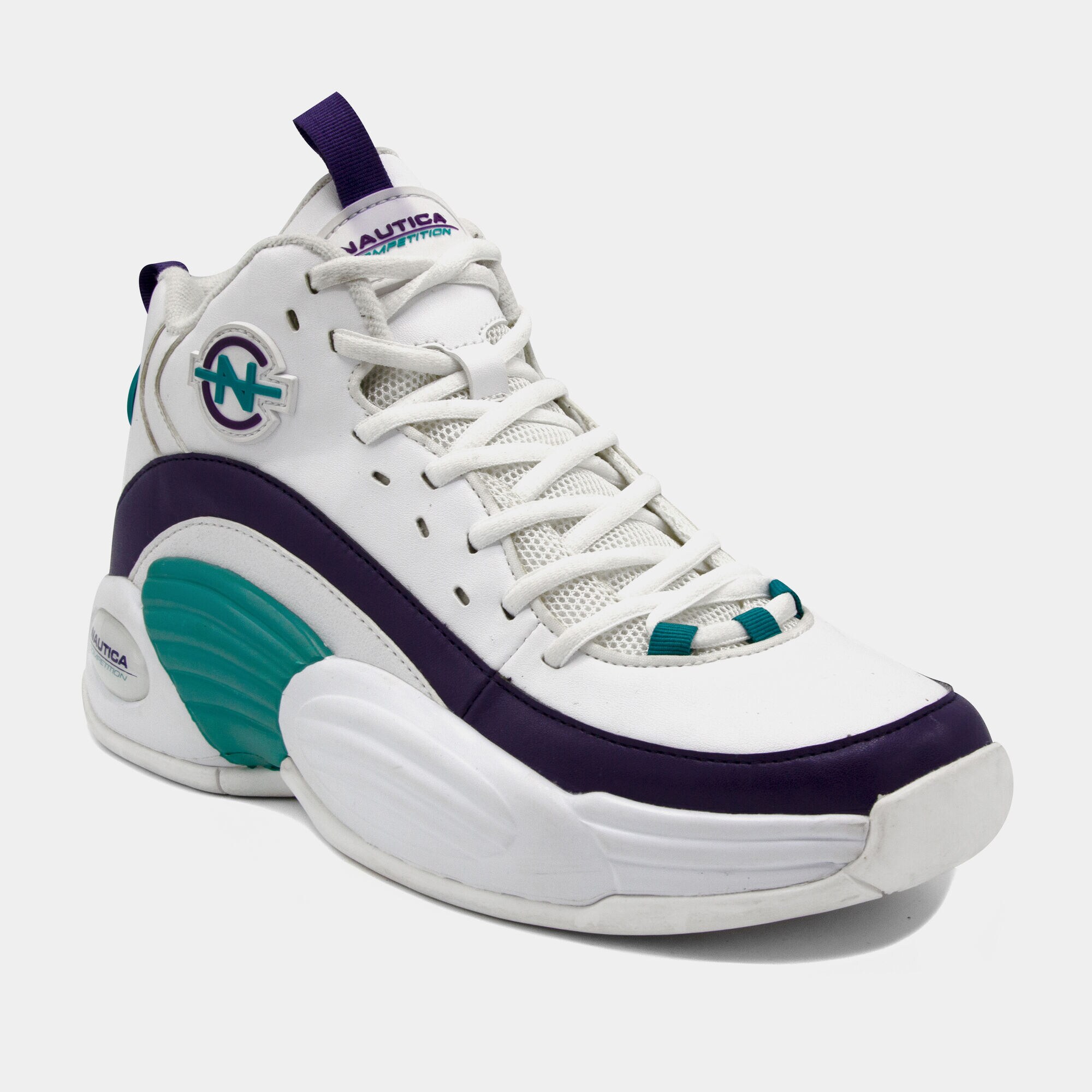 NAUTICA COMPETITION SPARA HIGH TOP IN WHITE,Bright White,large