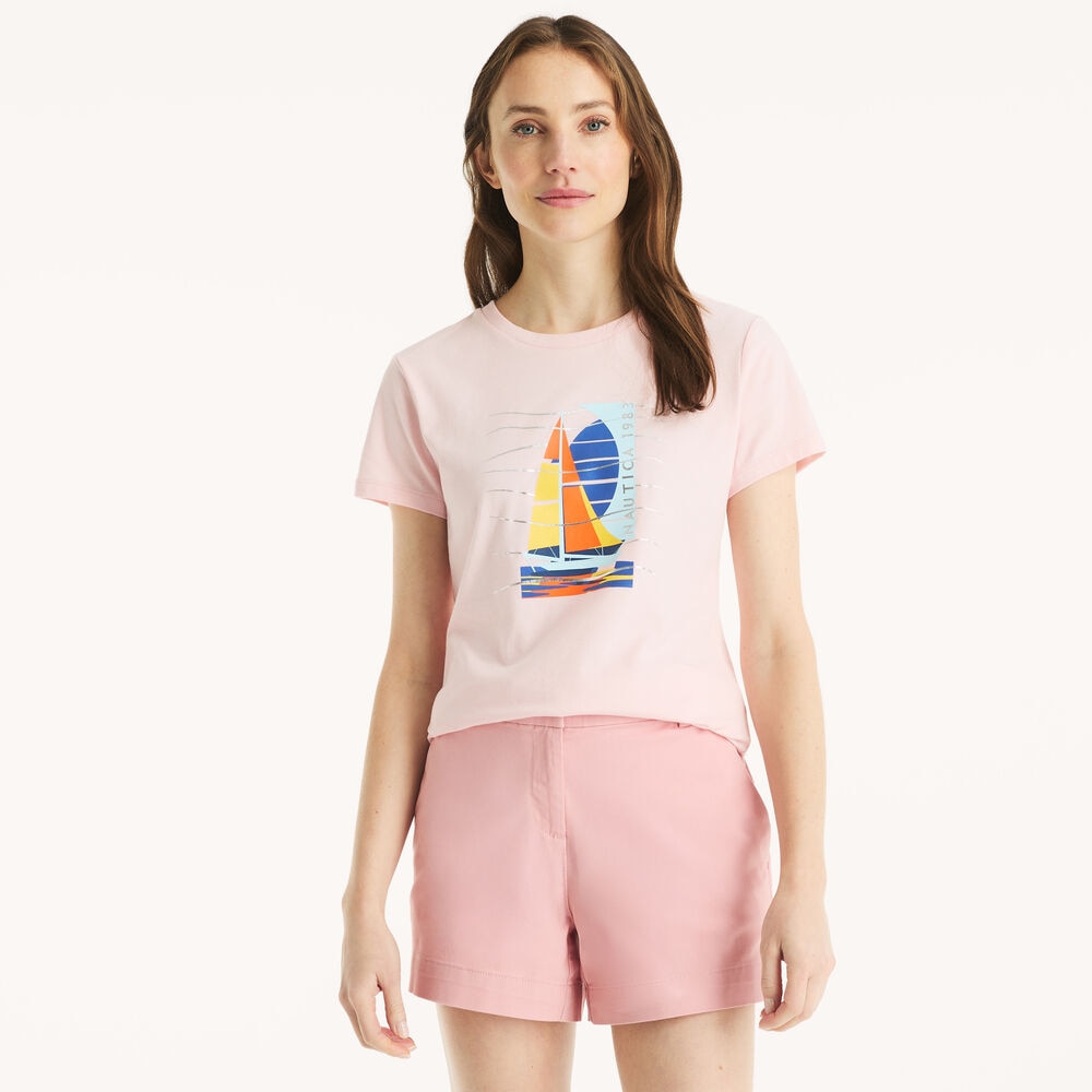 Sailing Graphic T-Shirt,Buoy Red,large